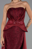 Abendkleid Lang Spitze Weinrot ABU5615