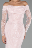 Abendkleid Lang Spitze Puder ABU5617