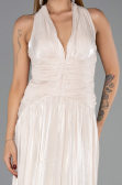 Abendkleid Lang Chiffon Beige ABU6551