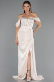 Abendkleid Lang Chiffon Beige ABU6496
