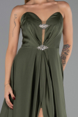 Abendkleid Lang Satin Khaki ABU6553