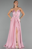 Abendkleid Lang Satin Puder ABU6553