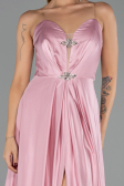 Abendkleid Lang Satin Puder ABU6553