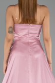 Abendkleid Lang Satin Puder ABU6553