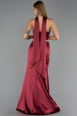 Abendkleid Lang Satin Weinrot ABU6554