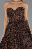Abendkleid Lang Braun ABU6408