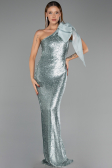 Abendkleid Lang Schuppig Minzgrün ABU6559