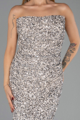 Abendkleid Lang Beige ABU6439