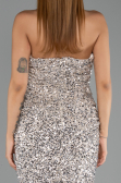Abendkleid Lang Beige ABU6439