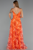 Abschlusskleid In Übergröße Lang Orange ABU6558