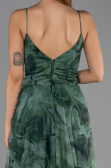 Abschlusskleid In Übergröße Lang Grün ABU6558