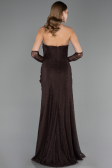 Abendkleid Lang Spitze Braun ABU6562