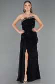Abendkleid Lang Spitze Schwarz ABU6562