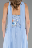 Abendkleid Lang Chiffon Eisblau ABU6391