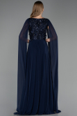 Abendkleid Lang Chiffon Marineblau ABU6566