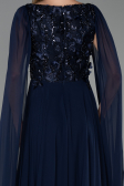 Abendkleid Lang Chiffon Marineblau ABU6566