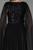 Abendkleid Lang Chiffon Schwarz ABU6566