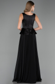 Abendkleid Lang Chiffon Schwarz ABU6568