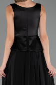 Abendkleid Lang Chiffon Schwarz ABU6568