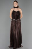 Abendkleid Lang Chiffon Braun ABU6570