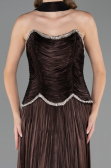 Abendkleid Lang Chiffon Braun ABU6570