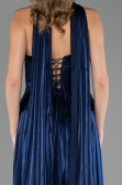 Abendkleid Lang Chiffon Marineblau ABU6570