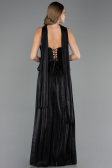 Abendkleid Lang Chiffon Schwarz ABU6570