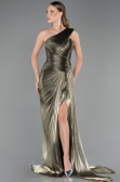 Abschlusskleid Lang Chiffon Khaki ABU6511