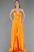 Abschlusskleid Lang Satin Orange ABU6573
