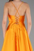 Abschlusskleid Lang Satin Orange ABU6573