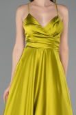 Abschlusskleid Lang Satin Öl Grün ABU6573