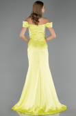 Abendkleid in Übergröße Lang Satin Pistaziengrün ABU6577