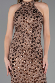 Abschlusskleid Lang Spitze Kupfer ABU6578