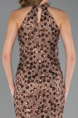 Abschlusskleid Lang Spitze Kupfer ABU6578