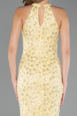 Abschlusskleid Lang Spitze Gelb ABU6578