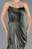 Abendgarderobe in Großen Größen Lang Chiffon Khaki ABU6582