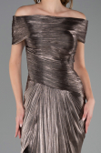 Abendkleid Lang Chiffon Nerzbraun ABU6581