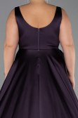 Abschlusskleid Lang Satin Violett dunkel ABU6572