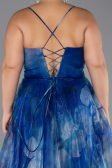 Abschlusskleid In Übergröße Lang Sächsischblau ABU6586