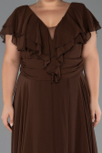 Abendkleid in Übergröße Lang Chiffon Braun ABU032