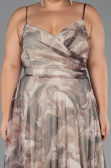 Abschlusskleid In Übergröße Lang Nerzbraun ABU6558