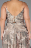 Abschlusskleid In Übergröße Lang Nerzbraun ABU6558
