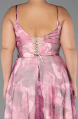 Abschlusskleid In Übergröße Lang Rosa ABU6558