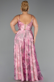 Abschlusskleid In Übergröße Lang Rosa ABU6558