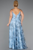Abschlusskleid In Übergröße Lang Eisblau ABU6558