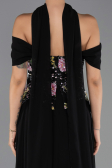 Abendkleid Lang Chiffon Schwarz ABU6588