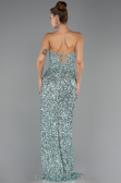 Abschlusskleid Lang Schuppig Minzgrün ABU6218