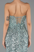 Abschlusskleid Lang Schuppig Minzgrün ABU6218