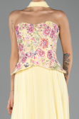 Abendkleid Lang Chiffon Gelb ABU6391