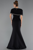 Abendkleid im Meerjungfrau-Stil Lang Schwarz ABU6591